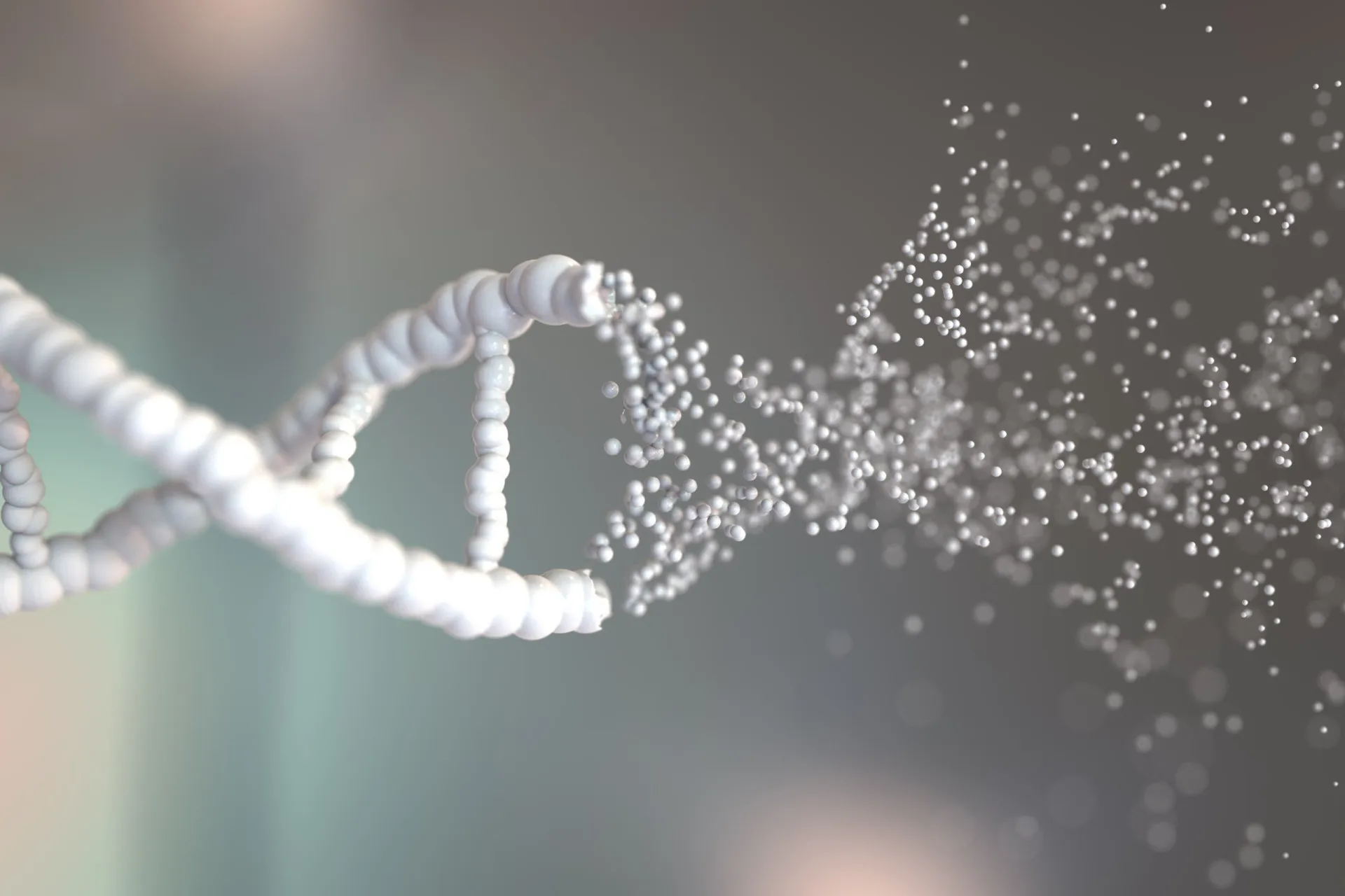 Página de um livro antigo aberta em uma receita, com ilustrações de DNA ao lado.