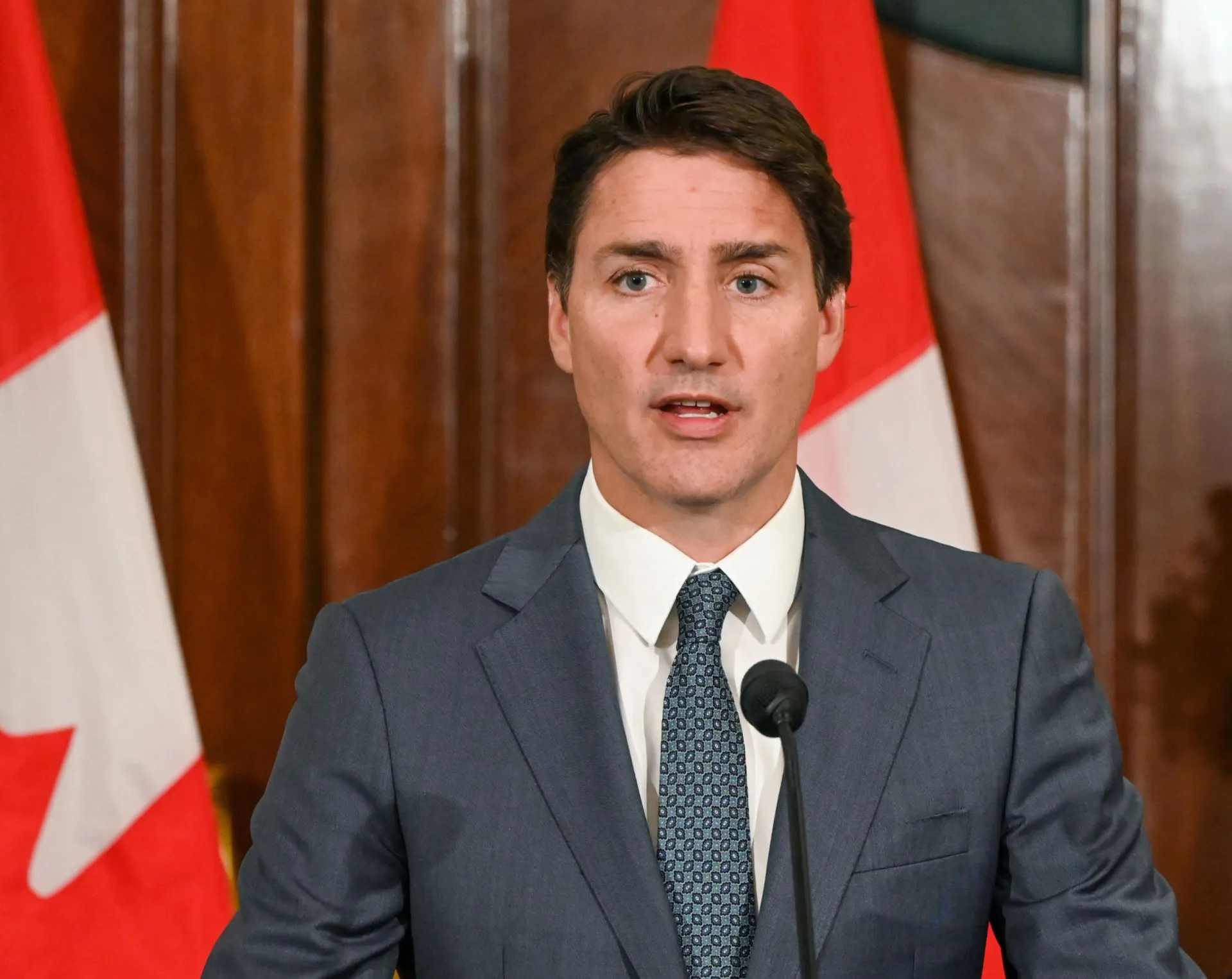 Justin Trudeau discursando na Câmara dos Comuns do Canadá.