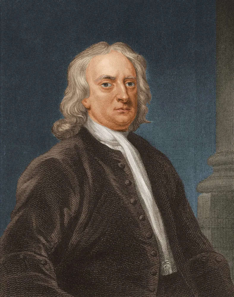 Retrato do cientista e matemático inglês Isaac Newton.