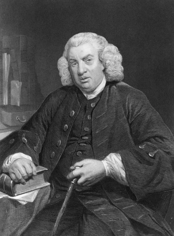 Retrato de Samuel Johnson, importante autor e poeta britânico do século XVIII.