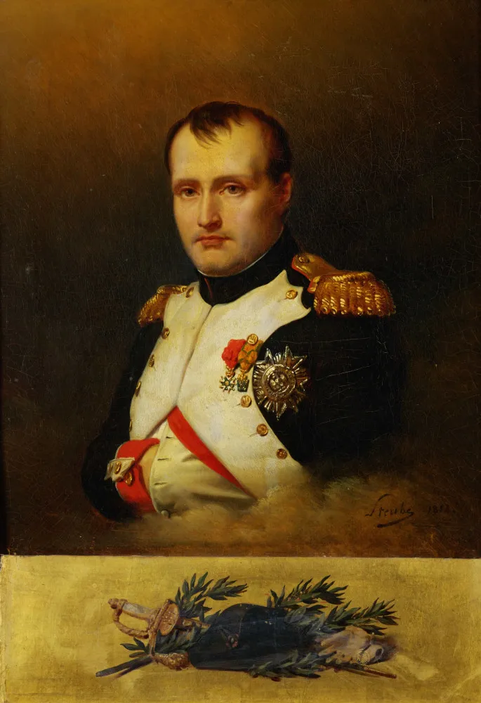 Montagem de retratos de figuras históricas como Nero e Napoleão, que foram chamados de Anticristo.