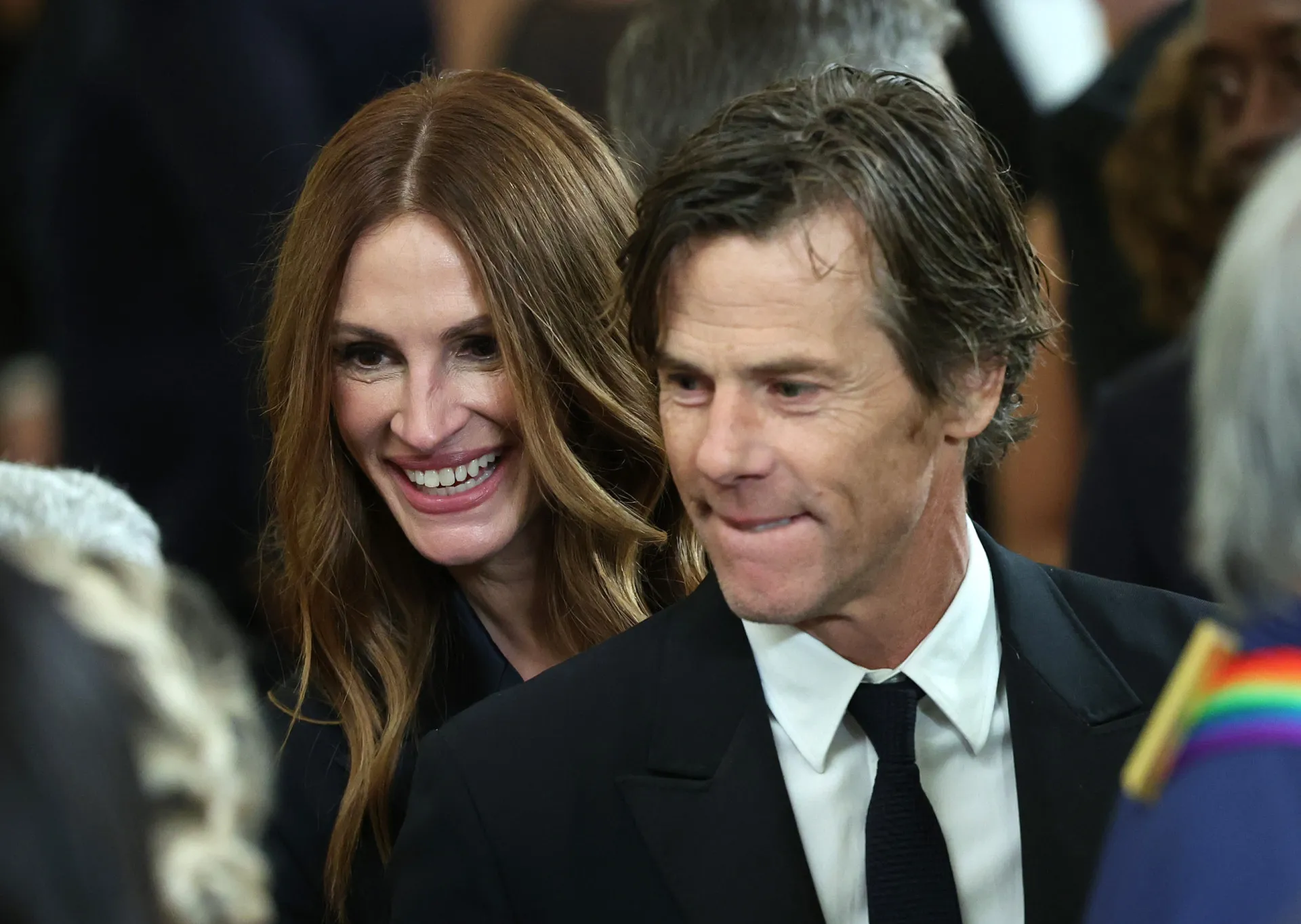 A atriz Julia Roberts e seu marido, o cinegrafista Daniel Moder, em um evento.
