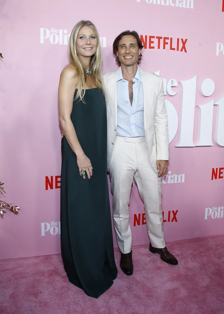 A atriz Gwyneth Paltrow e seu marido, o produtor Brad Falchuk, em um evento.