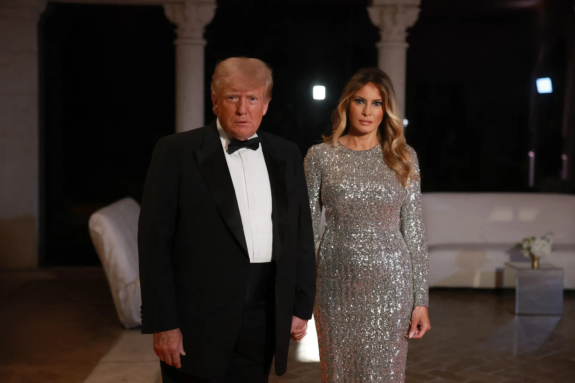 O ex-presidente Donald Trump e sua esposa Melania Trump em um evento oficial.