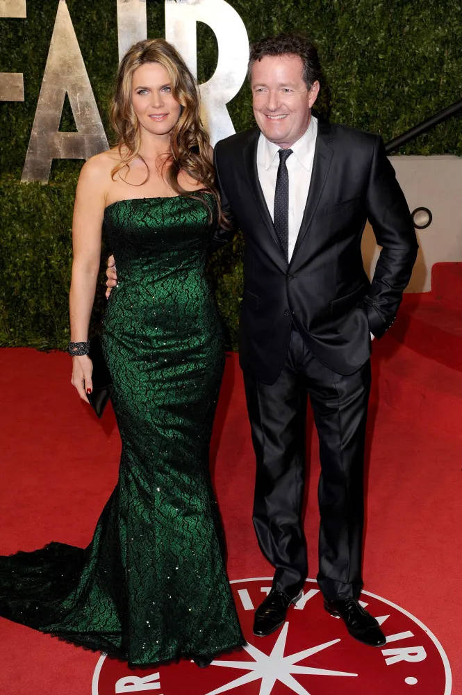 O jornalista britânico Piers Morgan e sua esposa, a jornalista Celia Walden.