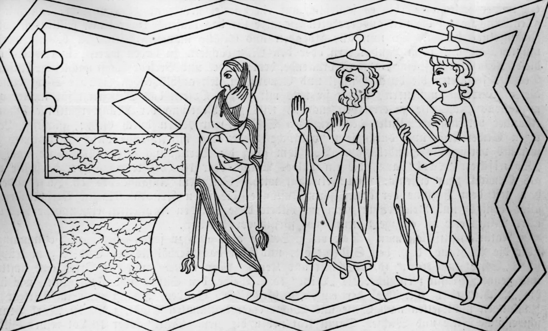 Ilustração medieval de judeus sendo queimados na fogueira, acusados de causar a peste.