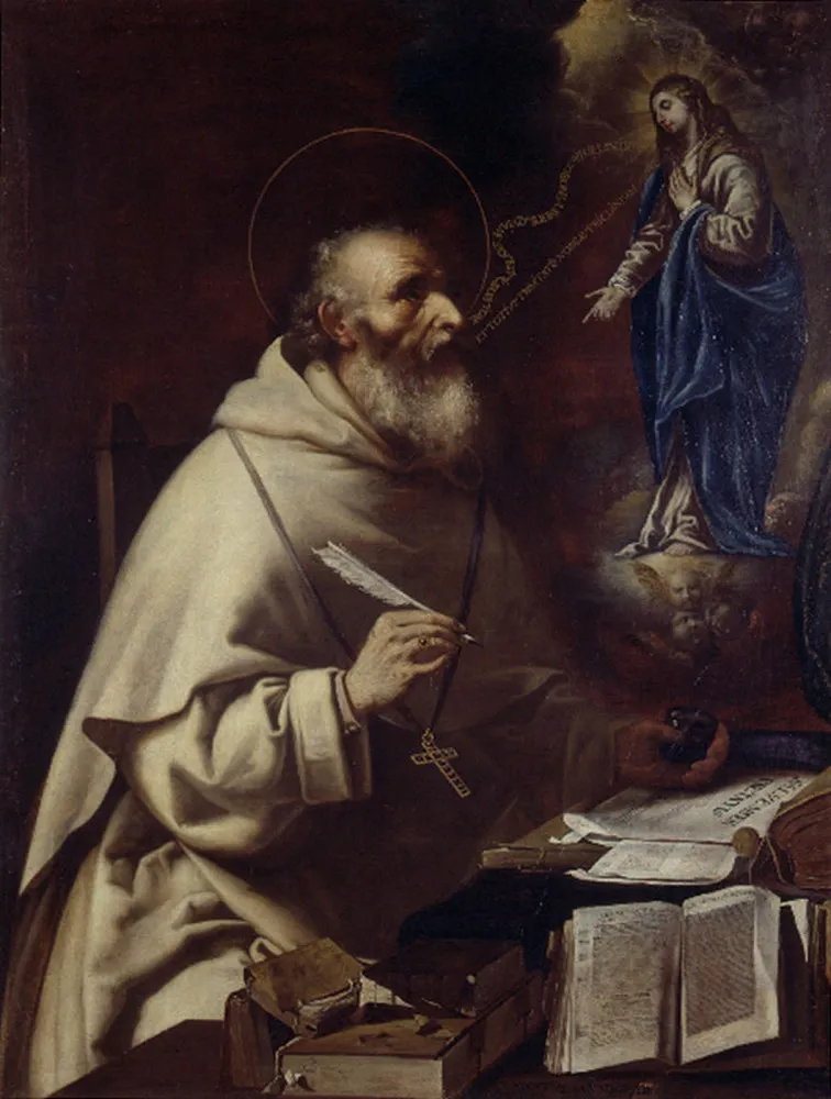 Retrato de Albertus Magnus, um frade dominicano e cientista pioneiro do século XIII.