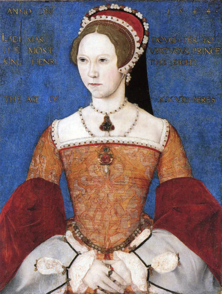 Retrato da Rainha Maria I, a primeira rainha reinante da Inglaterra.