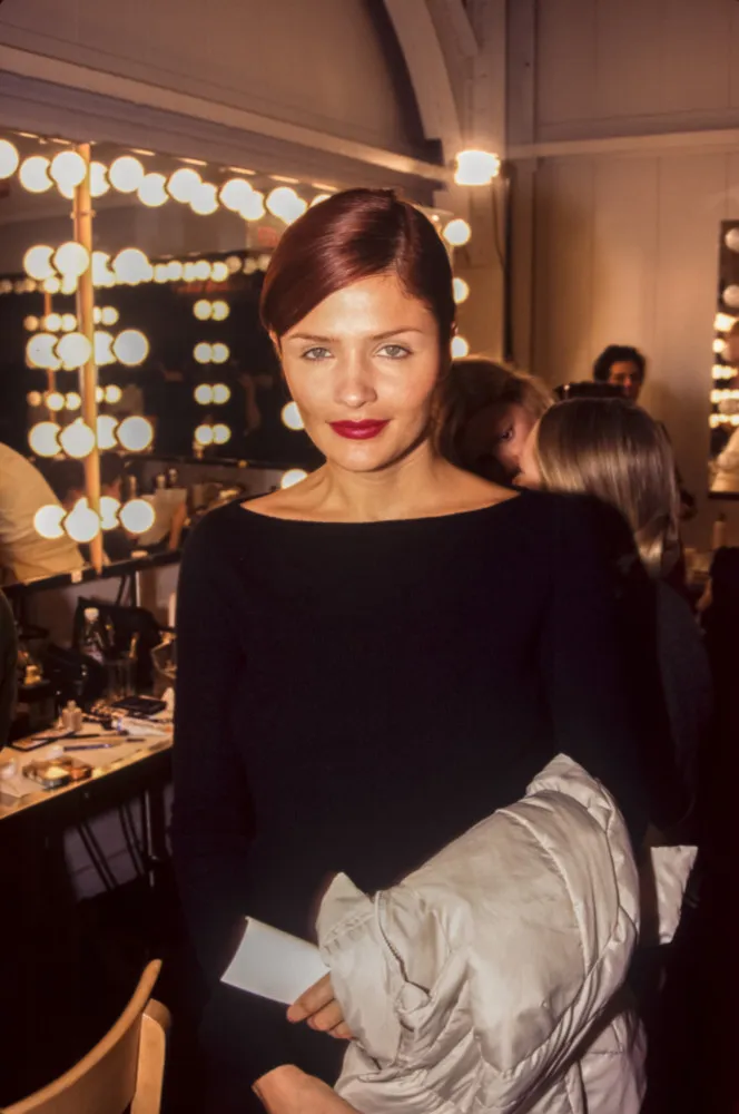 A modelo dinamarquesa Helena Christensen, fotografada em um evento.