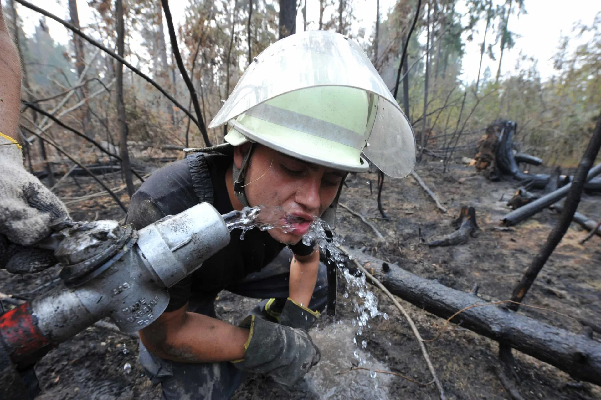 Campos agrícolas secos na Bulgária durante a onda de calor de 2010.