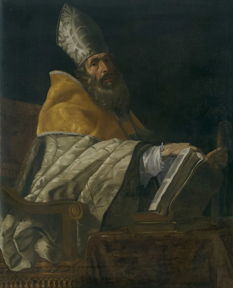 Retrato de Santo Agostinho de Hipona, um dos mais importantes teólogos da Igreja.