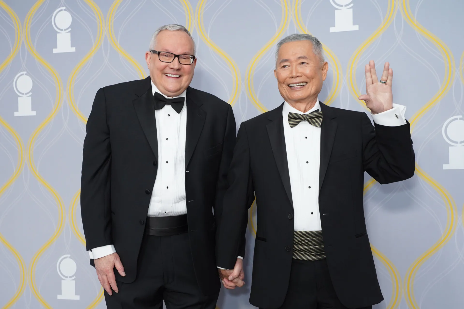 O ator George Takei, de 'Star Trek', e seu marido Brad Altman.