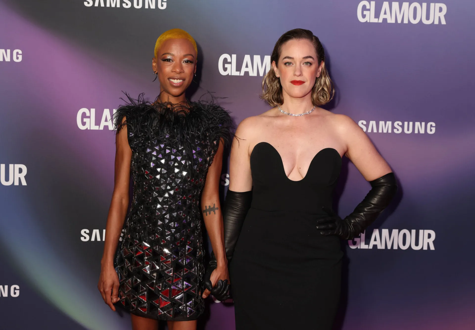A atriz Samira Wiley e a roteirista Lauren Morelli, que se conheceram nos bastidores de 'Orange Is the New Black'.