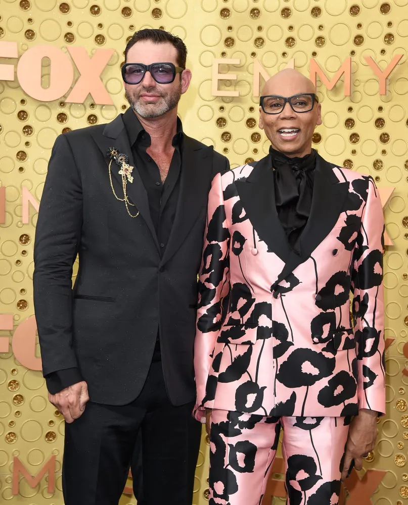 A drag queen RuPaul e seu marido, o fazendeiro Georges LeBar.