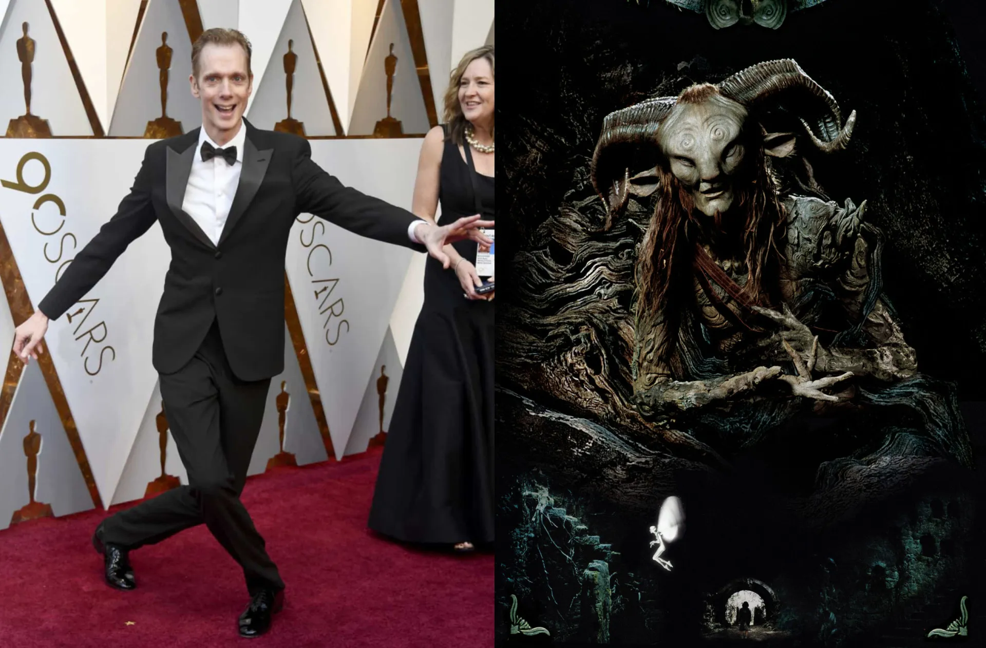 Montagem de Doug Jones como o Fauno e o Homem Pálido em 'O Labirinto do Fauno'.
