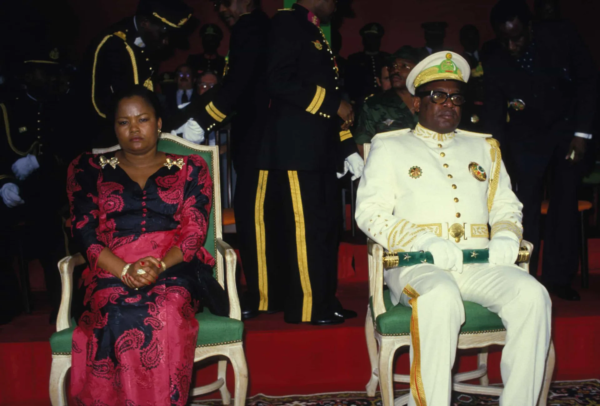 Bobi Ladawa Mobutu, segunda esposa de Mobutu Sese Seko, do Zaire.