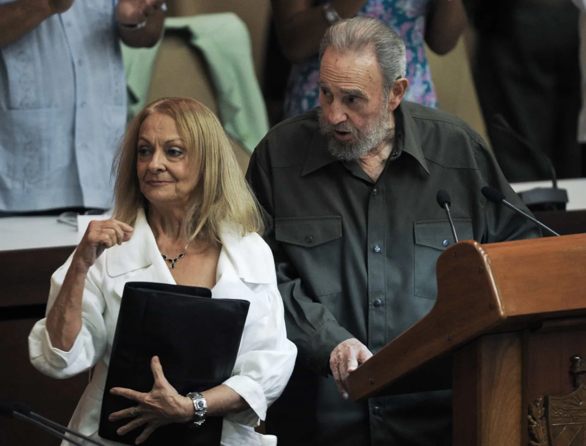 Dalia Soto del Valle, segunda esposa de Fidel Castro, raramente vista em público.