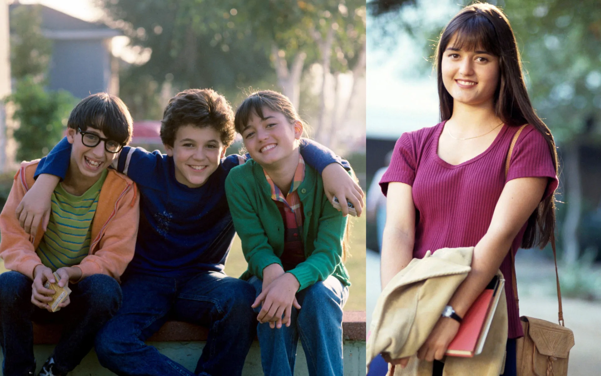A jovem Danica McKellar como Winnie Cooper na série 'Anos Incríveis', um ícone dos anos 80.