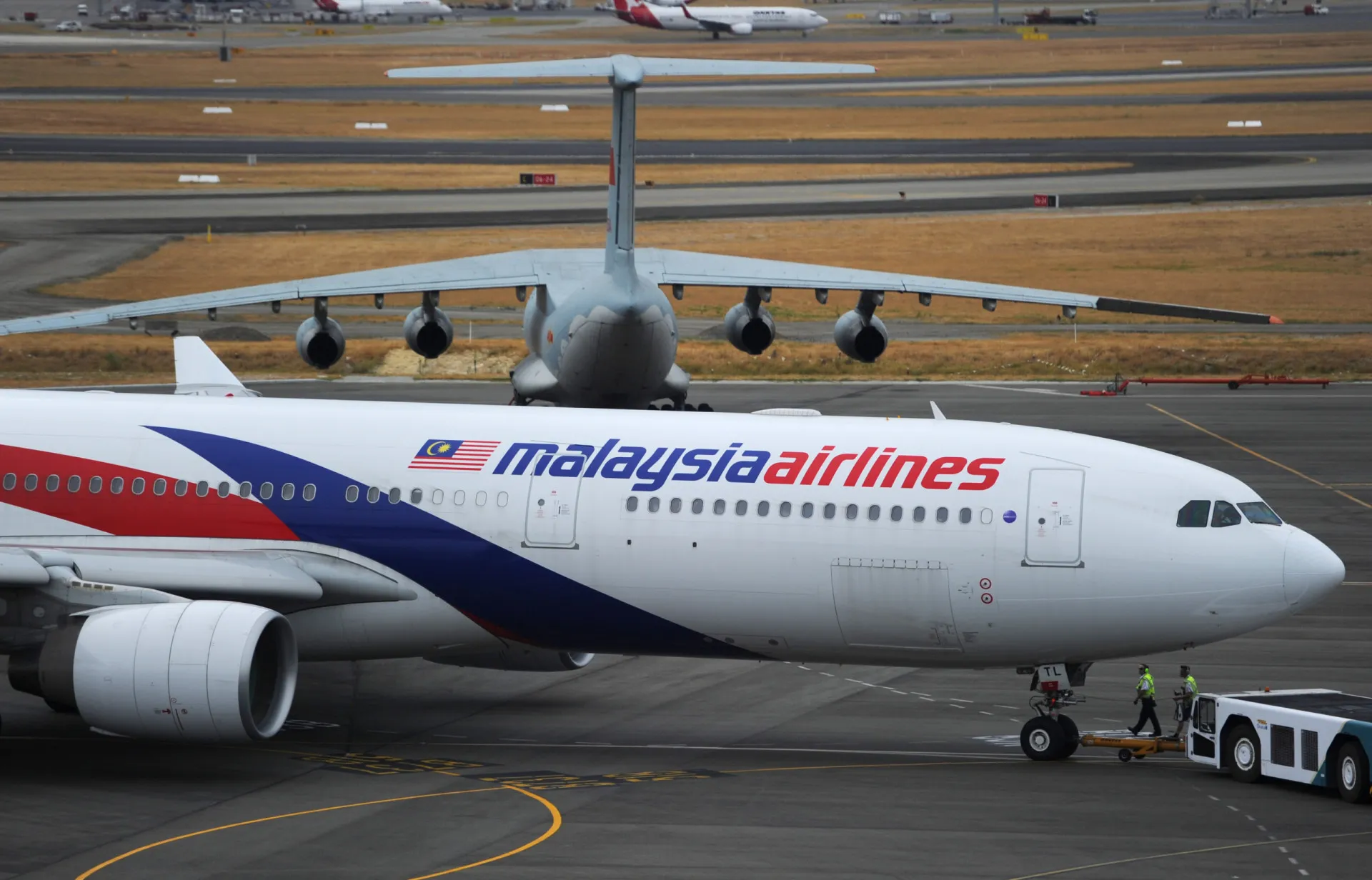 Um avião Boeing 777 da Malaysia Airlines, o mesmo modelo do voo MH370.