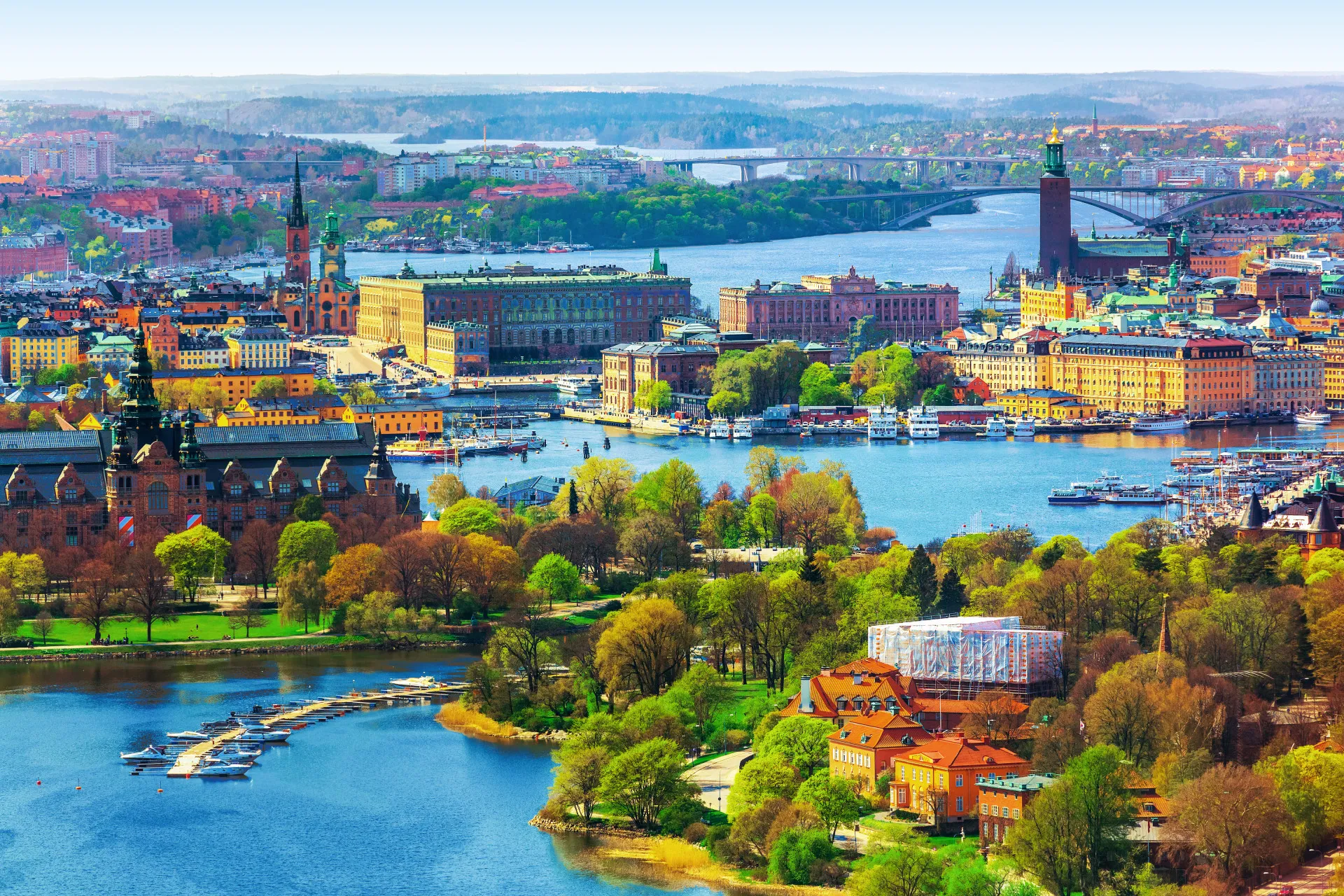 Vista do centro histórico de Estocolmo, conhecido como Gamla Stan.
