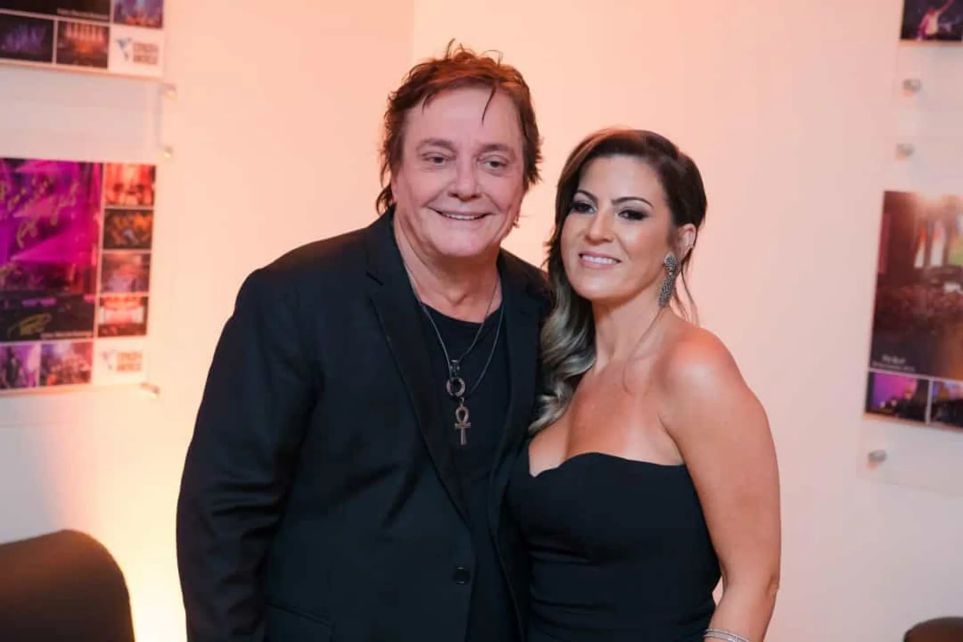 O cantor Fábio Júnior ao lado de sua esposa, Maria Fernanda Pascucci.