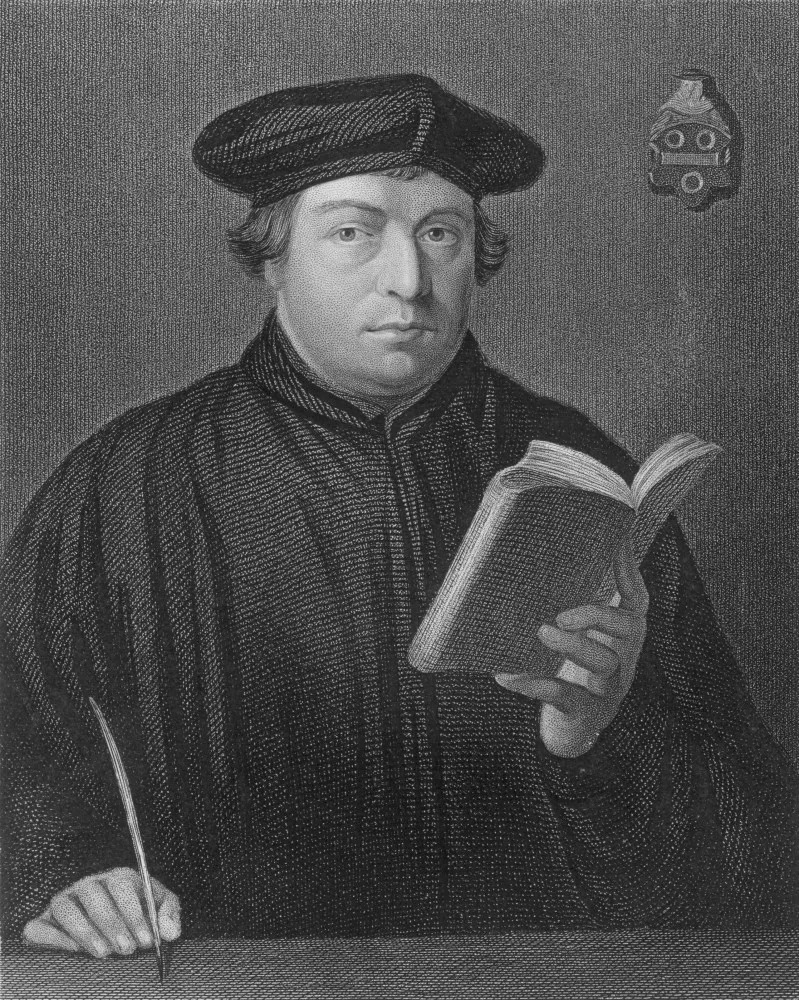 Retrato de Martinho Lutero, o teólogo alemão que desafiou a Igreja Católica.