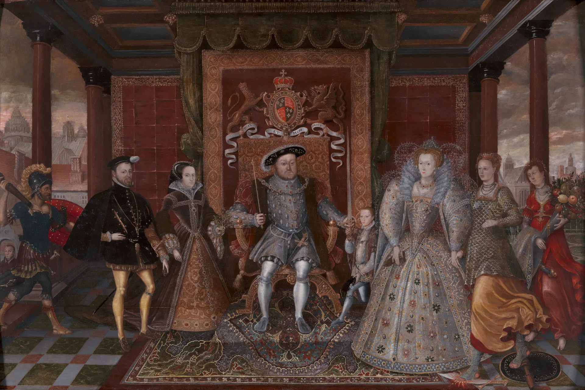 Pintura mostrando a coroação de Henrique VIII como chefe da Igreja da Inglaterra.