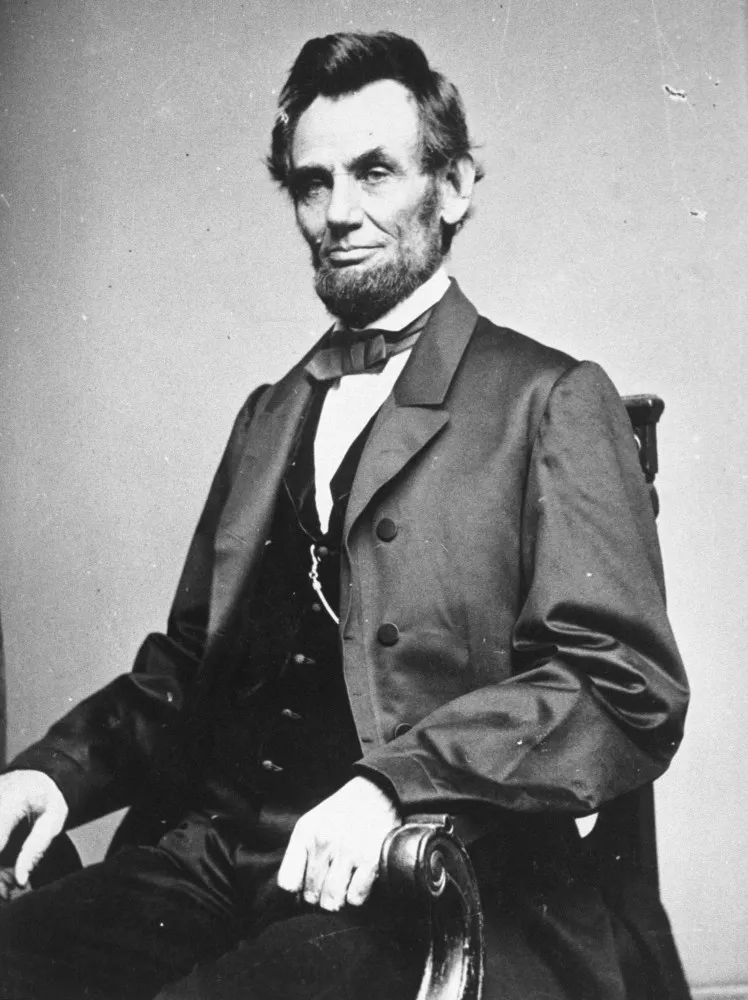 Retrato de Abraham Lincoln, o 16º presidente dos Estados Unidos.