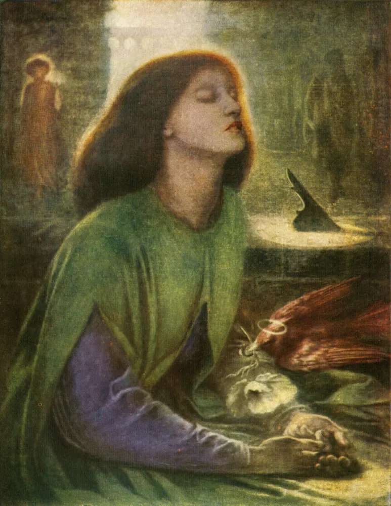Retrato de Elizabeth Siddal, a musa e esposa do poeta Dante Gabriel Rossetti.