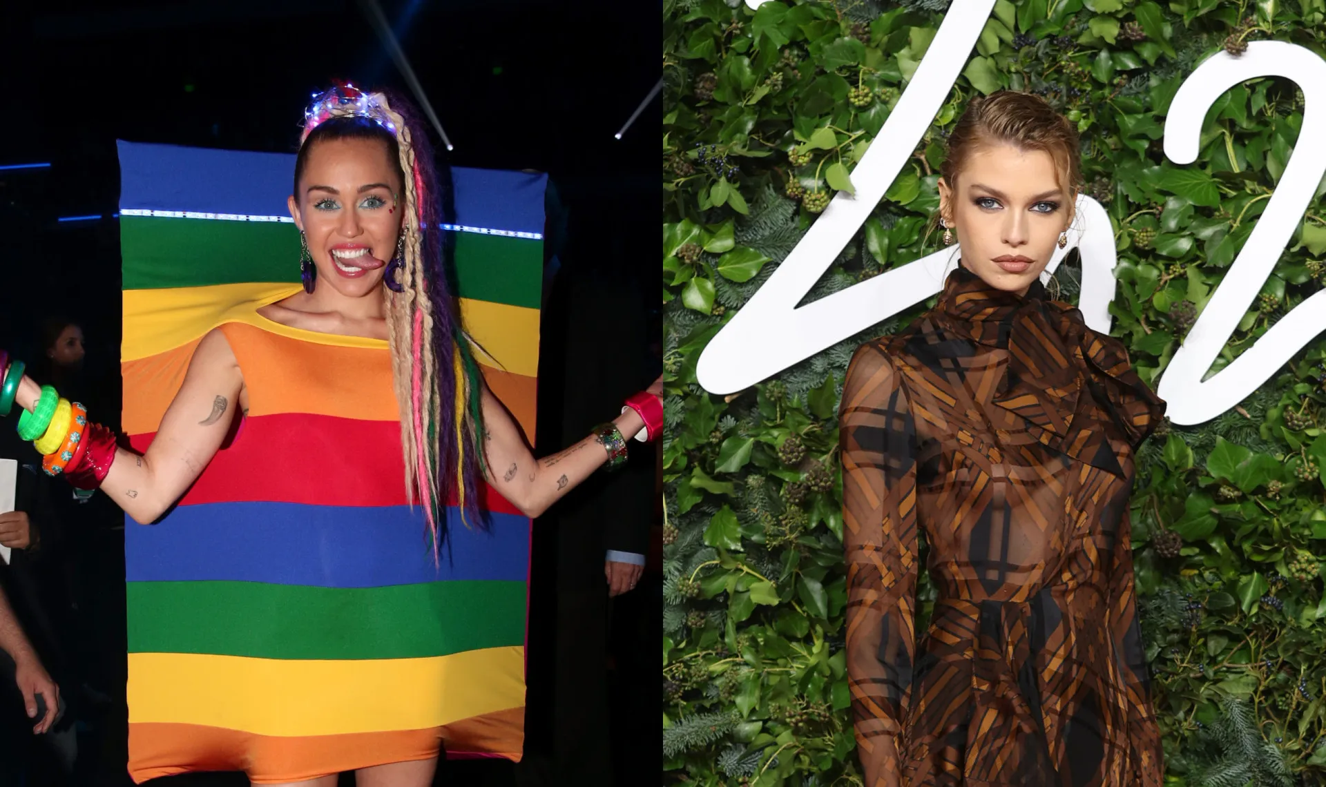 A cantora Miley Cyrus com um visual ousado e atitude confiante.