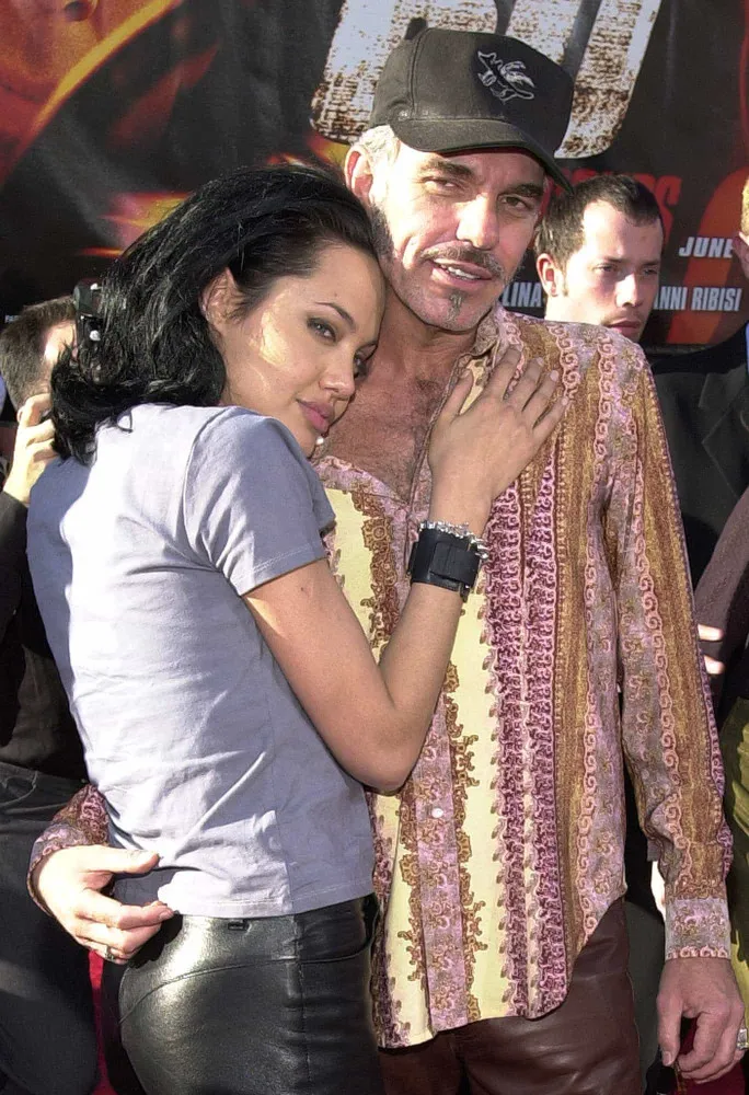 O casal Angelina Jolie e Billy Bob Thornton juntos em um evento, em uma foto de arquivo.