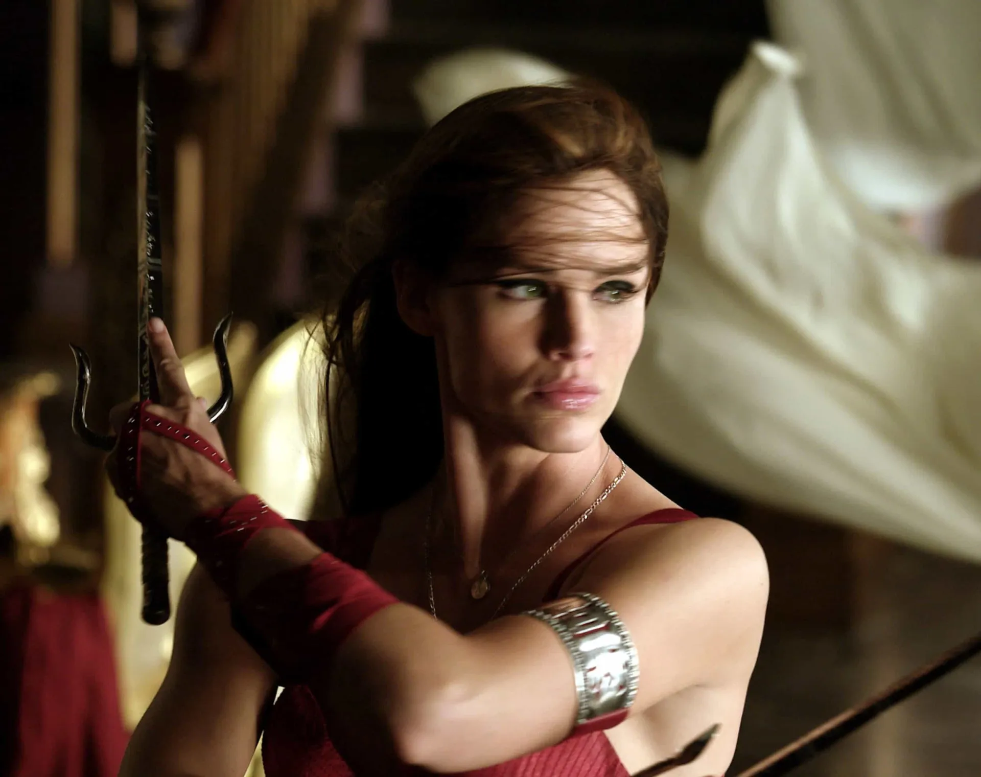 Ben Affleck como Demolidor e Jennifer Garner como Elektra no filme de 2003.