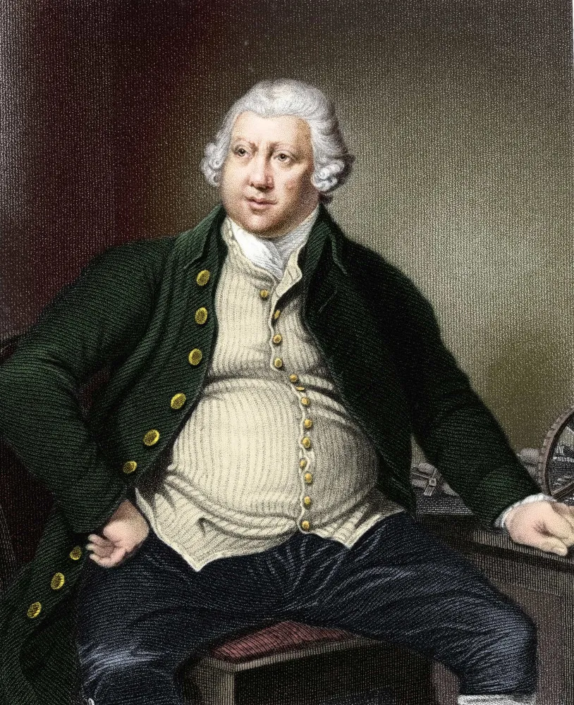 Sir Richard Arkwright, o industrial que transformou a indústria têxtil.