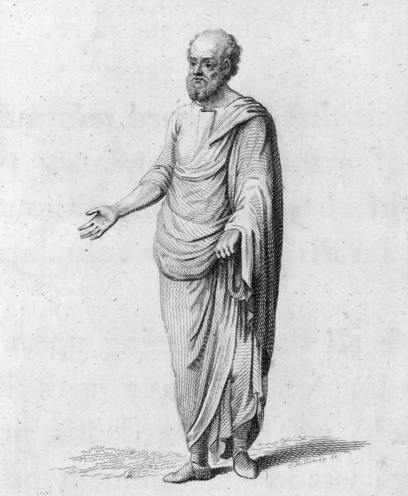 Busto de mármore de Sócrates, o fundador da filosofia ocidental.