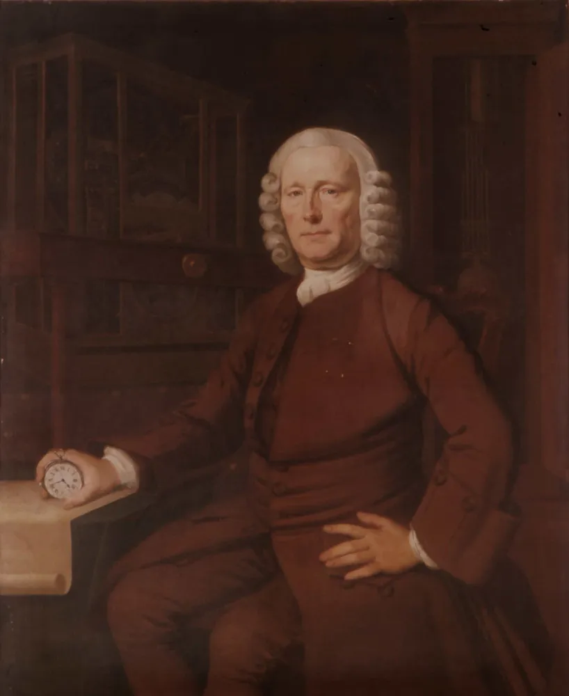 Retrato de John Harrison, o relojoeiro que resolveu o problema da longitude.
