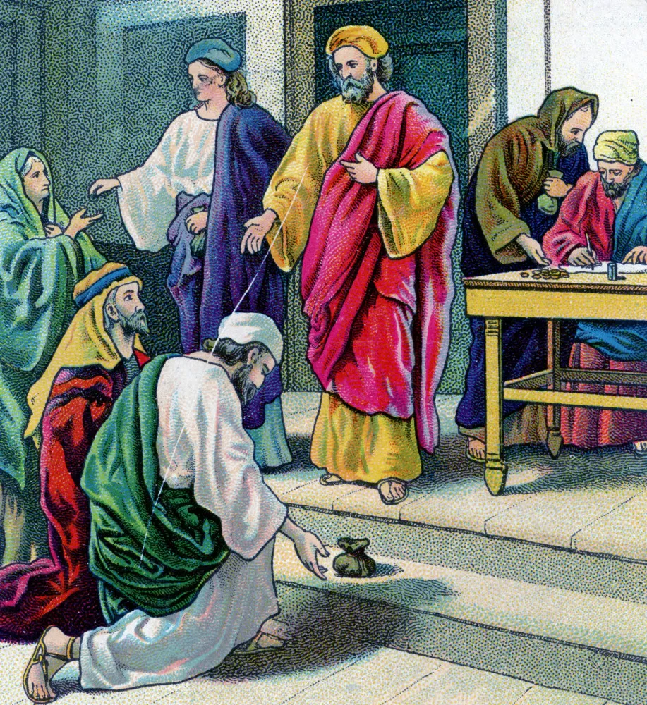 Os apóstolos sendo levados para a prisão por guardas do templo por continuarem a pregar.