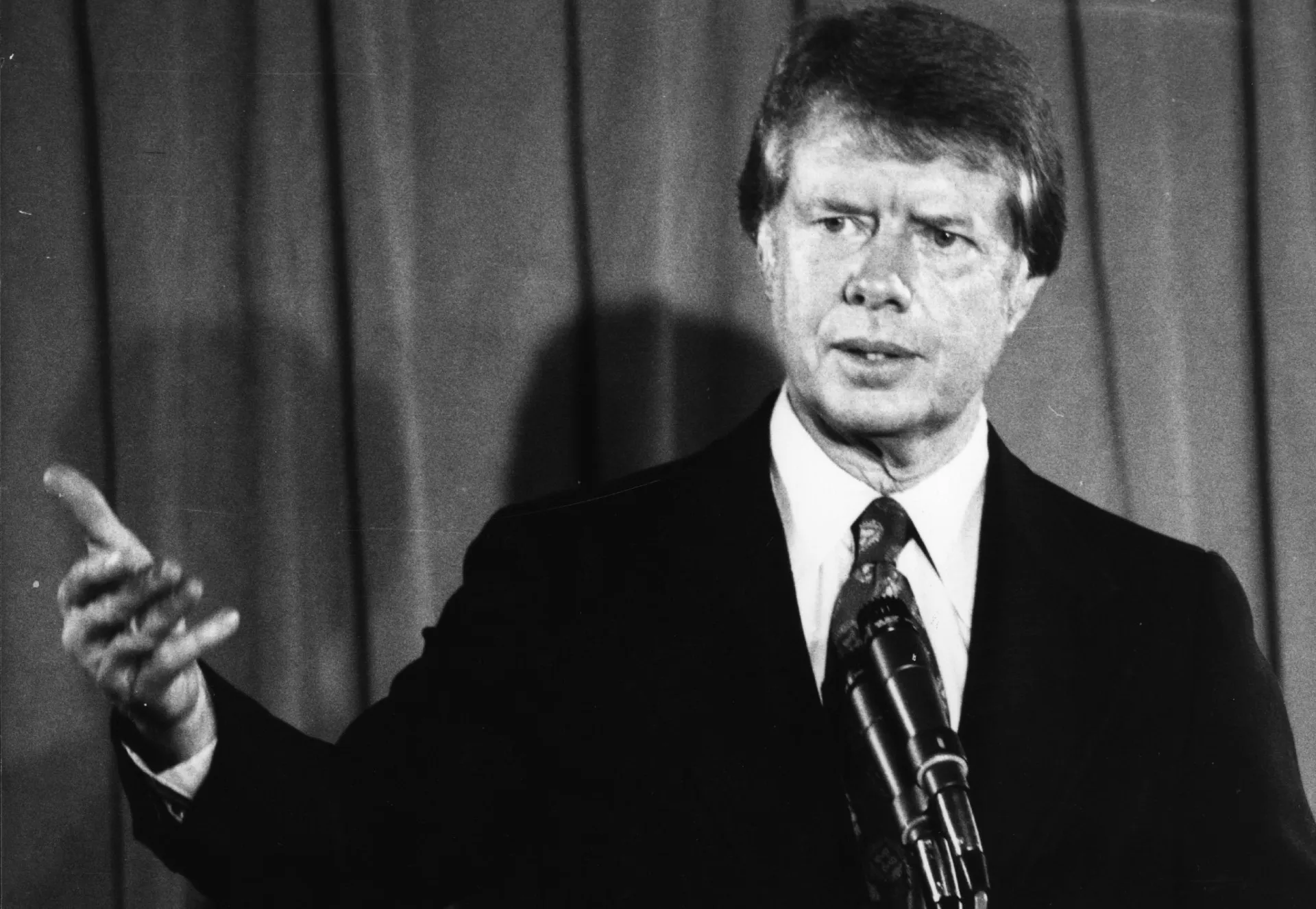 Retrato oficial de Jimmy Carter, ex-presidente dos Estados Unidos.