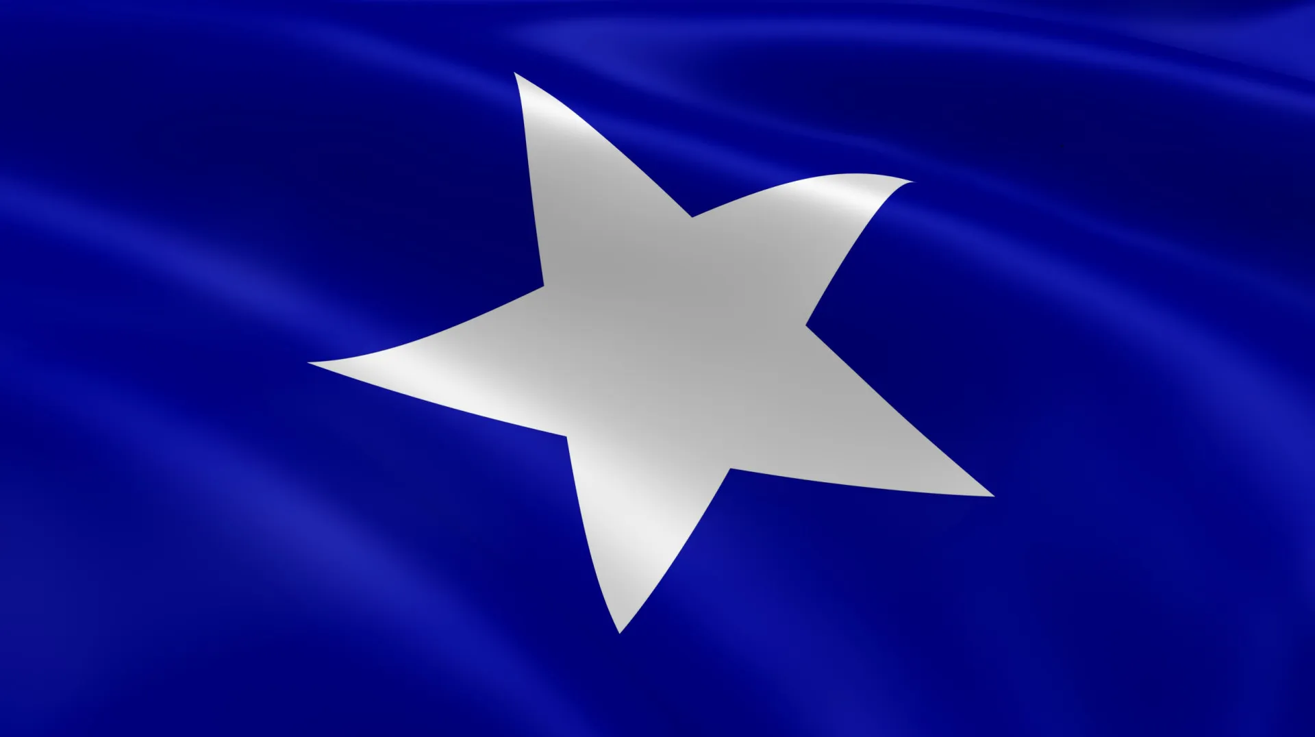 Bandeira da República da Flórida Ocidental, conhecida como 'Bonnie Blue Flag', com uma única estrela branca em fundo azul.