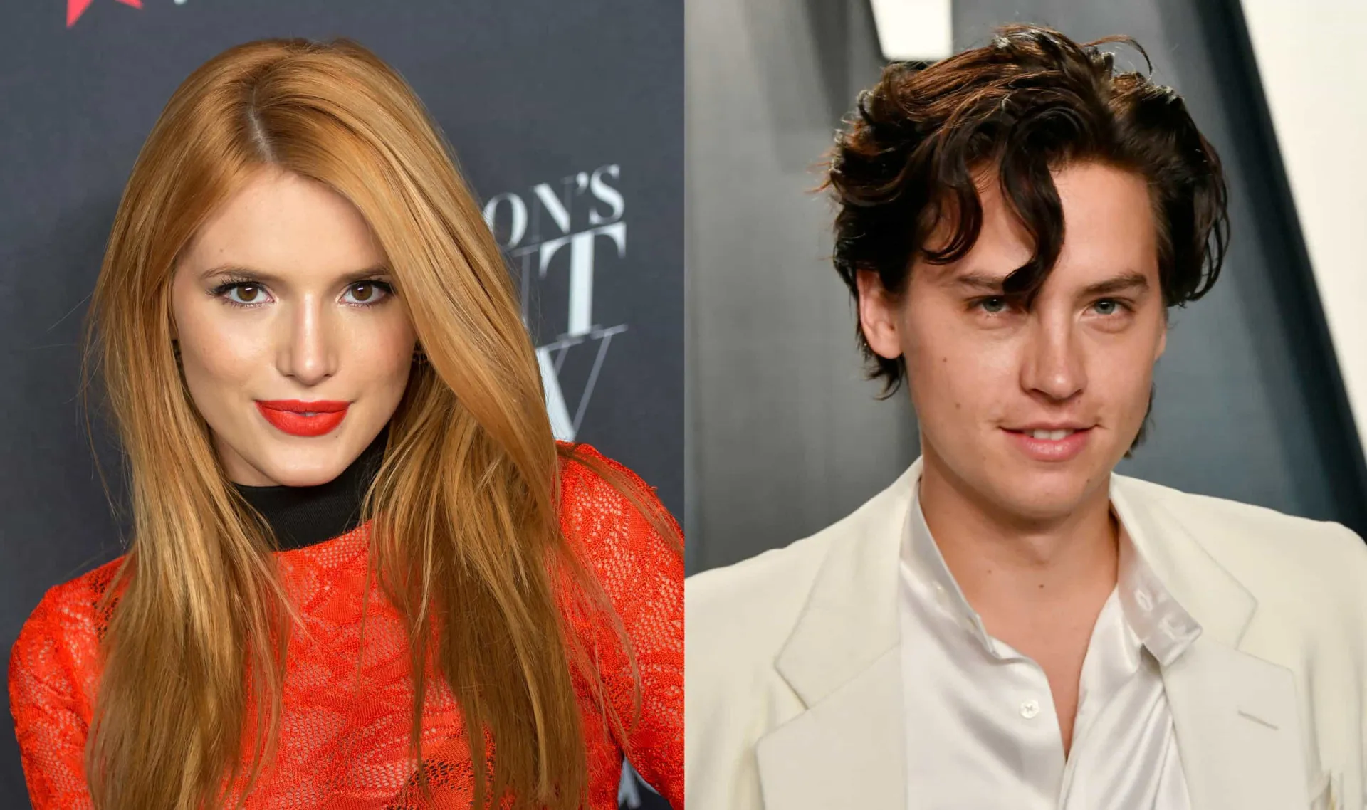 Bella Thorne e Cole Sprouse, ambos ex-estrelas do Disney Channel.