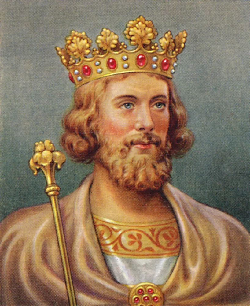 Retrato do Rei Eduardo II, cuja vida pessoal era alvo de muitos rumores e controvérsias.