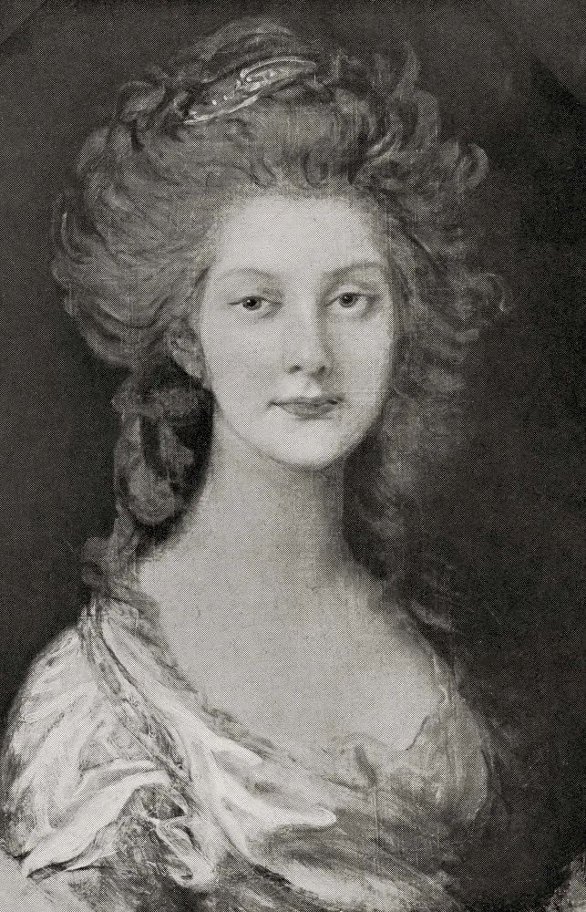 Retrato da Princesa Augusta Sophia, a segunda filha do casal real.