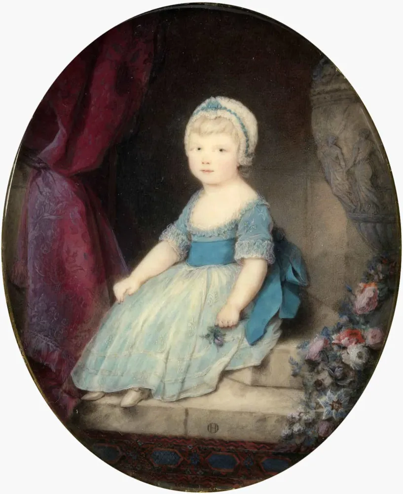 Retrato da Princesa Charlotte, a filha mais velha do Rei George III e da Rainha Charlotte.