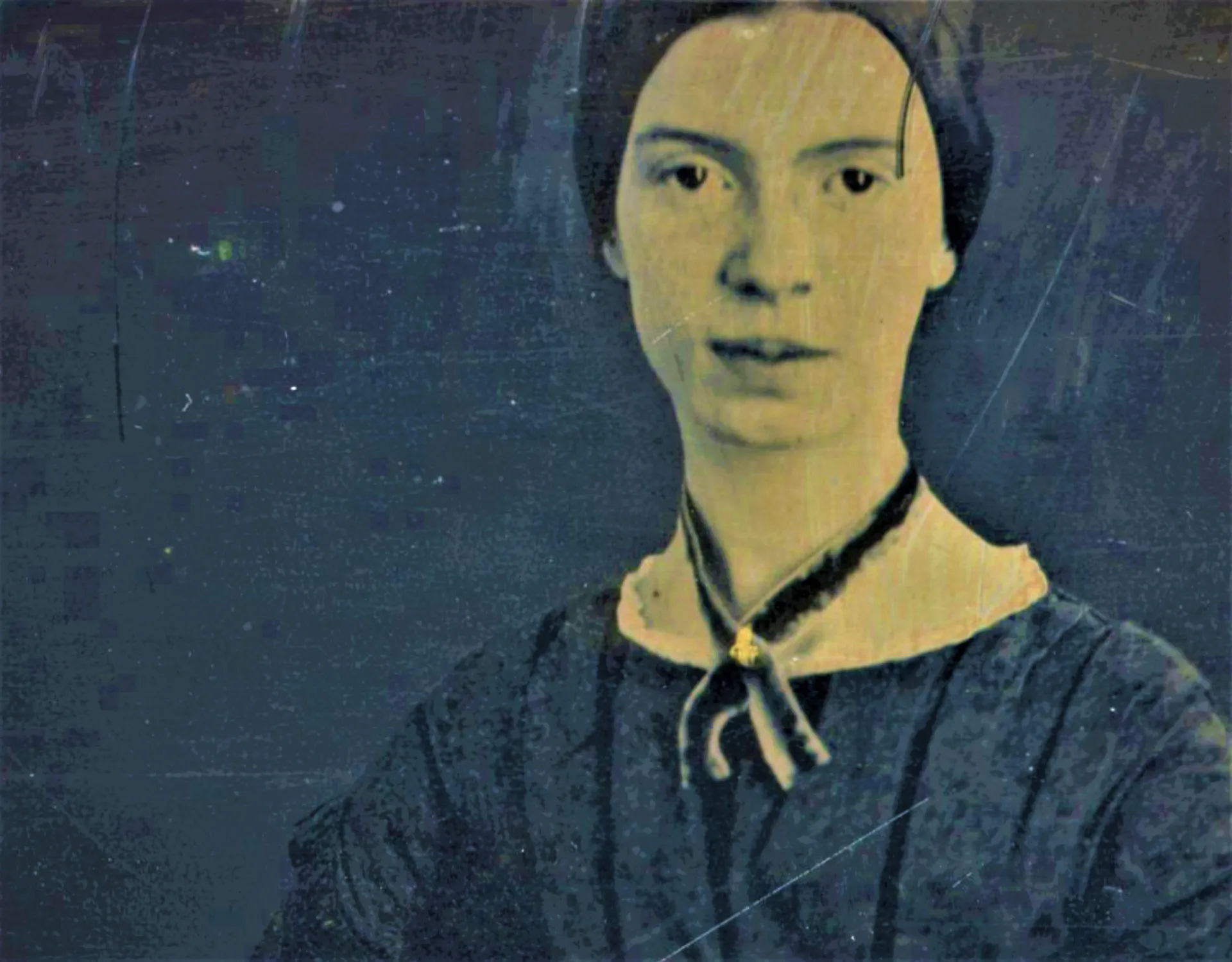 O famoso retrato de Emily Dickinson, uma das poucas imagens conhecidas da poeta.
