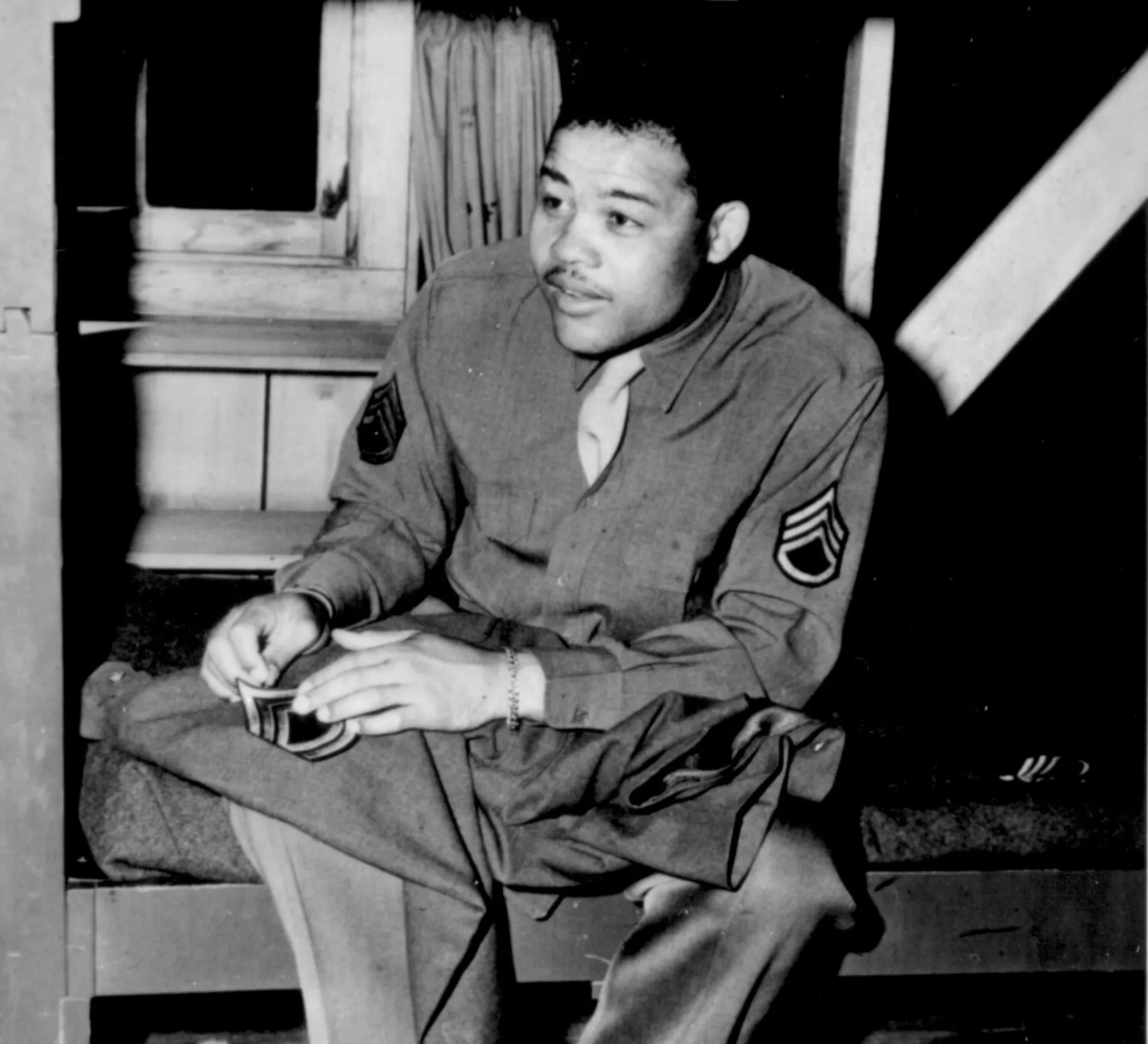 Joe Louis em idade mais avançada, longe dos ringues de boxe.