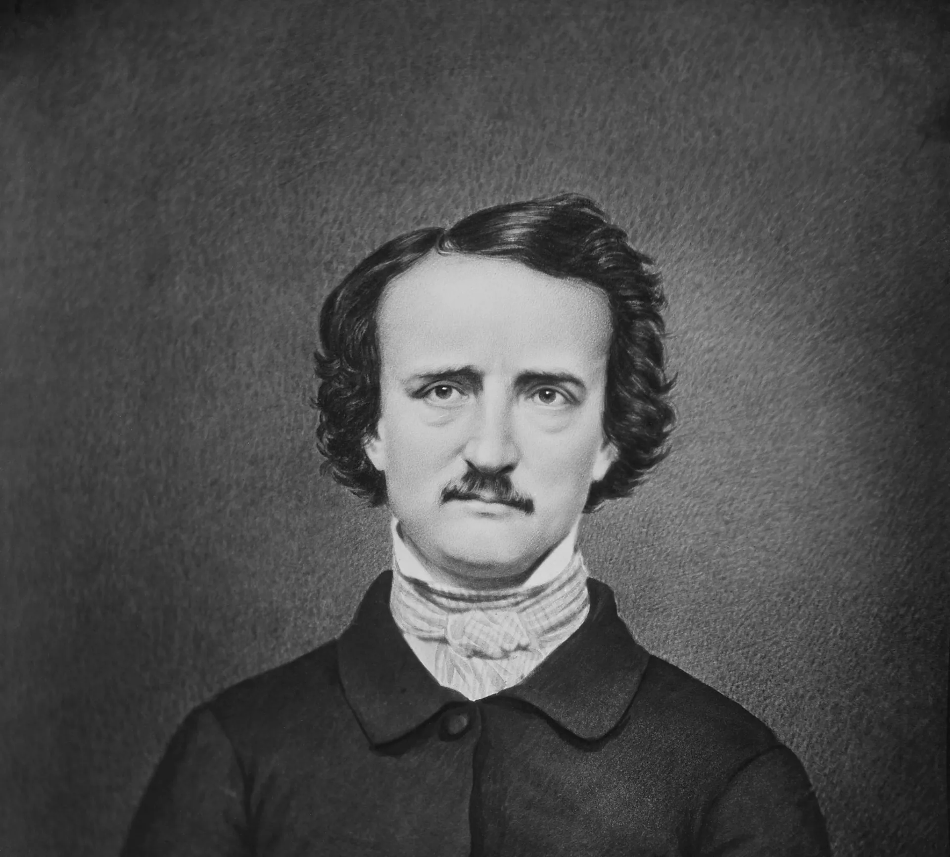 Uma ilustração que representa a atmosfera gótica e misteriosa das obras de Edgar Allan Poe.