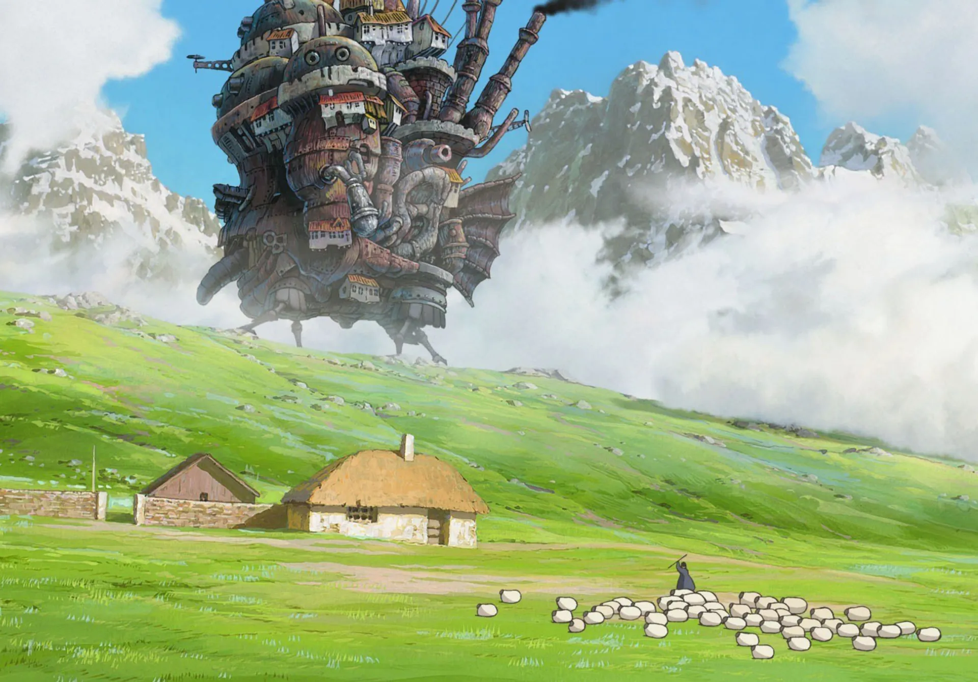 O mágico e imponente Castelo Animado, do filme de Hayao Miyazaki.