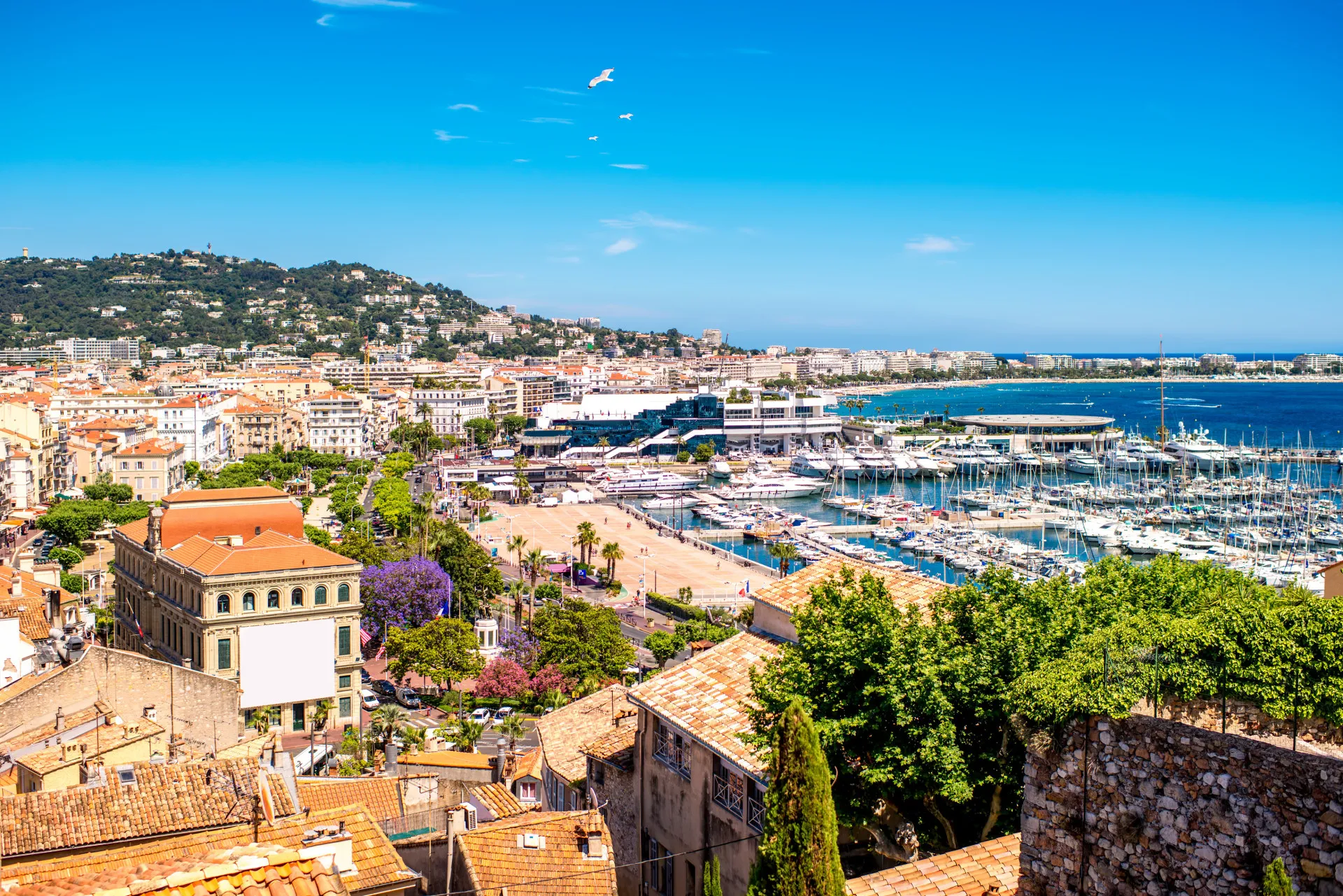Mapa mostrando a localização de Cannes na Riviera Francesa.