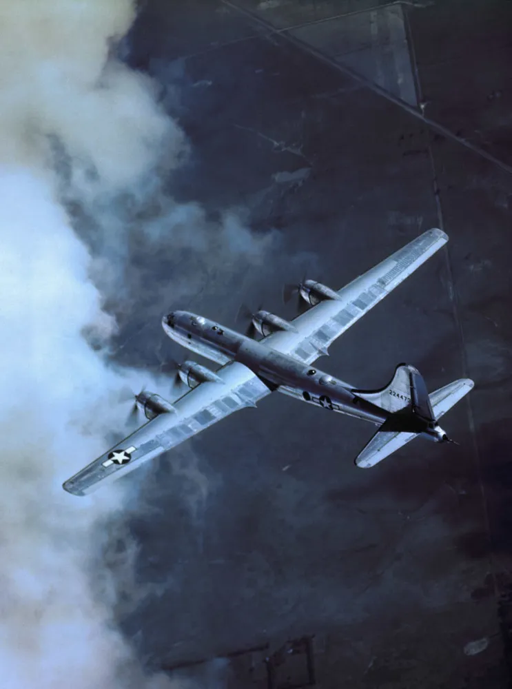 Imagem de arquivo de um avião bombardeiro B-29, semelhante ao encontrado no Lago Mead.