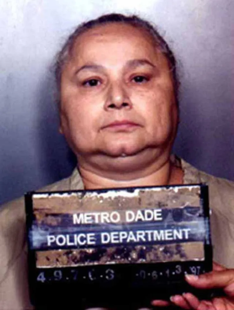 Foto de arquivo em preto e branco de Griselda Blanco, a infame narcotraficante colombiana.