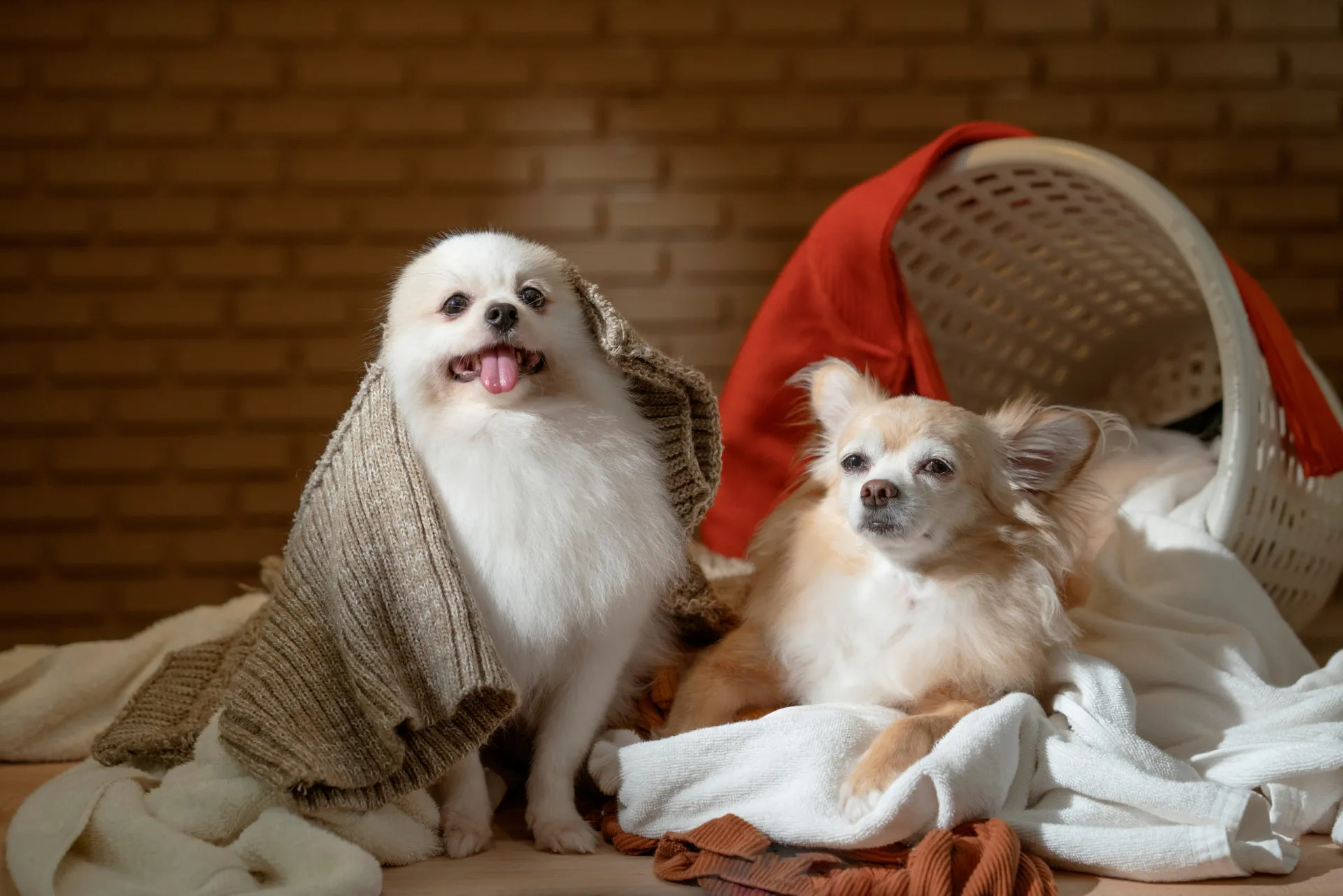Pessoa limpando as patas de um cachorro com uma toalha úmida.
